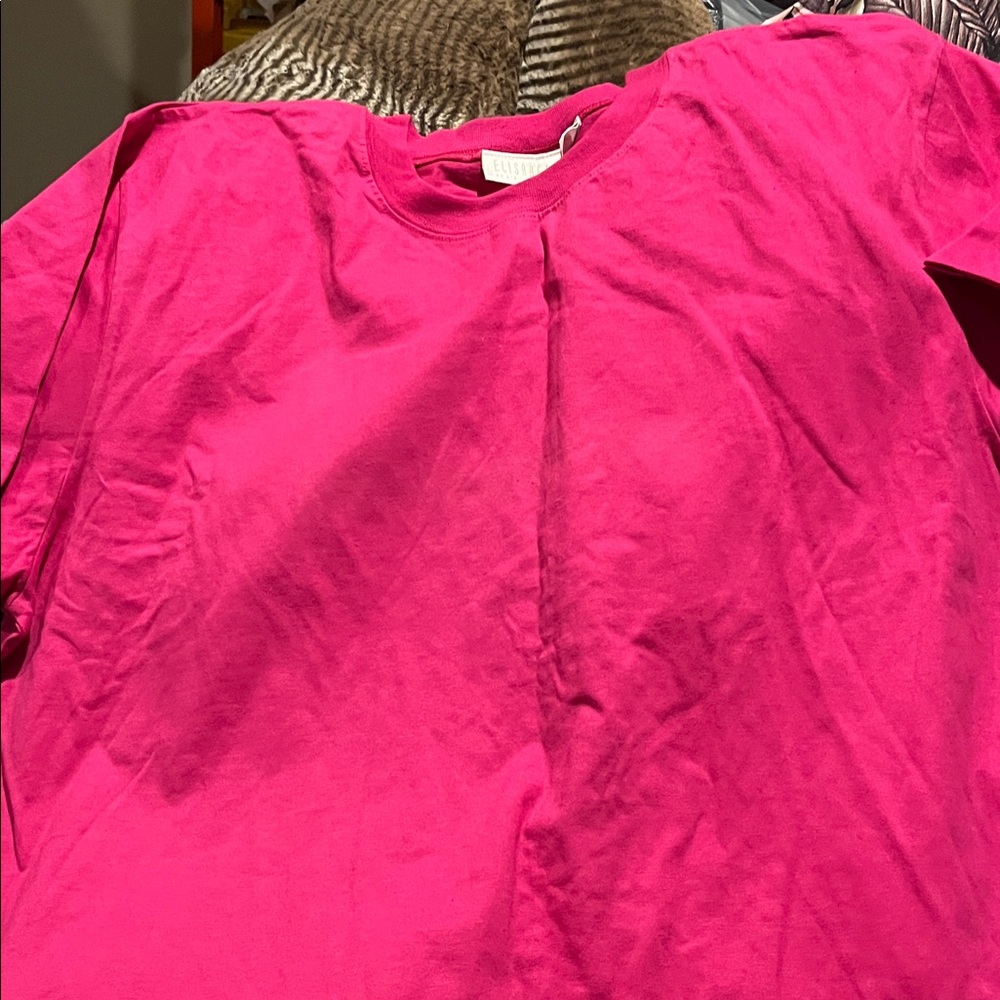 NWT sz 2 plus size Elisabeth Vibrant Pink T-Shirt